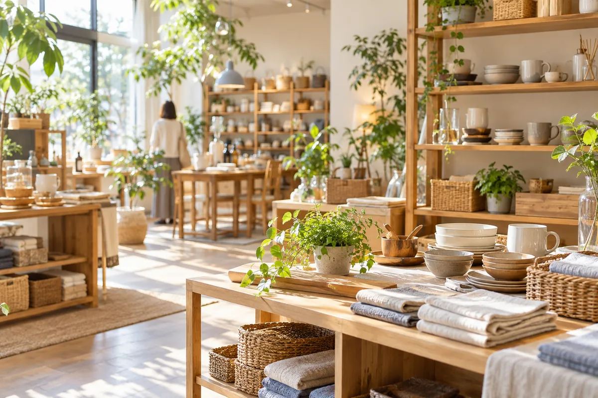 明るいお店の一角のイメージ