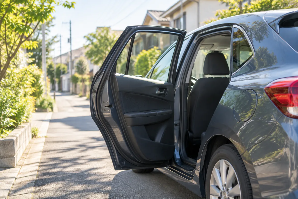 ドアの開いた車のイメージ