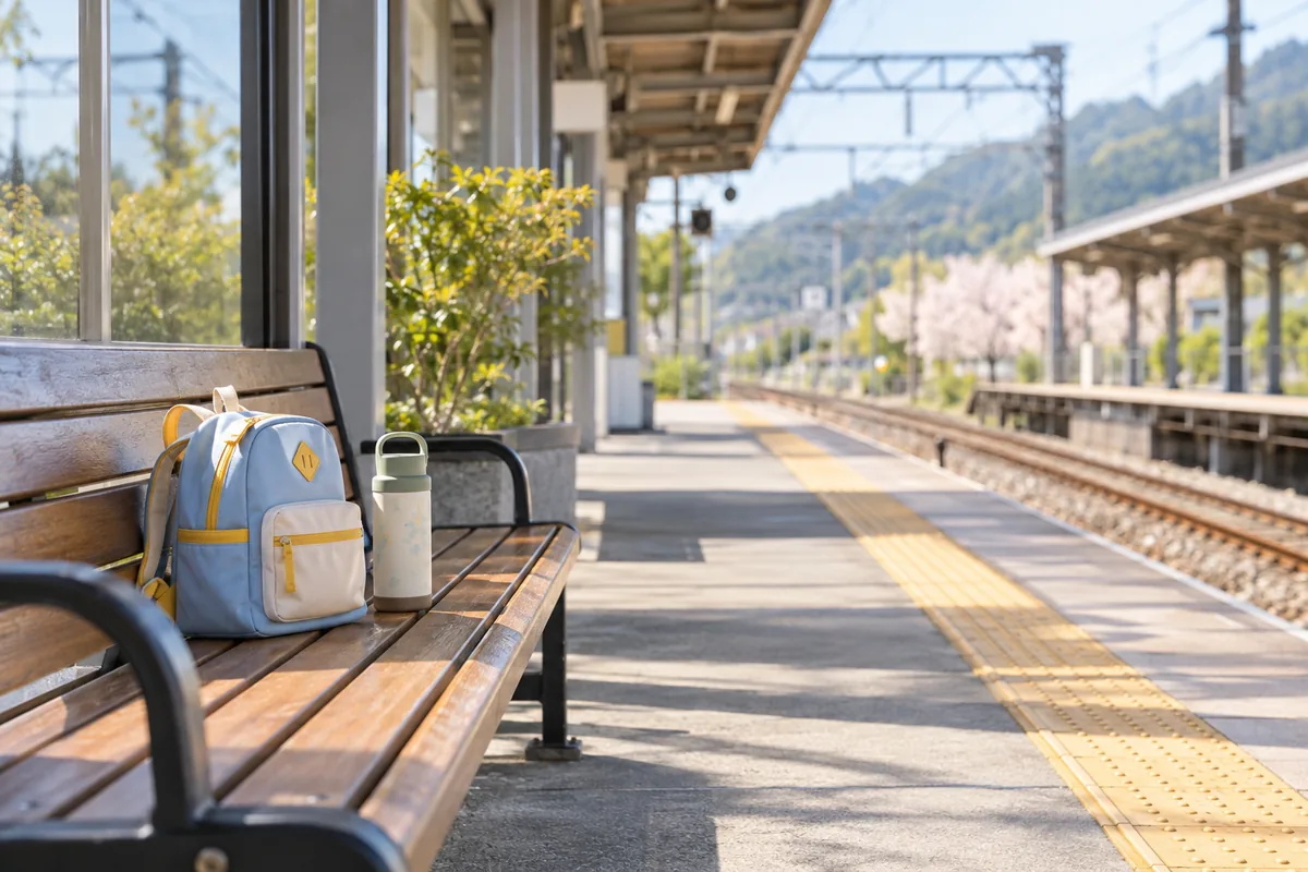 駅のホームのベンチのイメージ